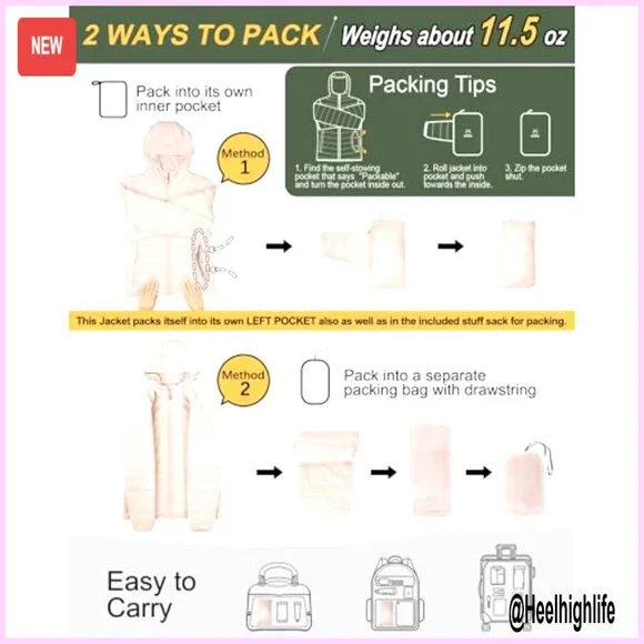 Women's Packable Lightweight Quilted Puffer Jacket with Hood Full Zip